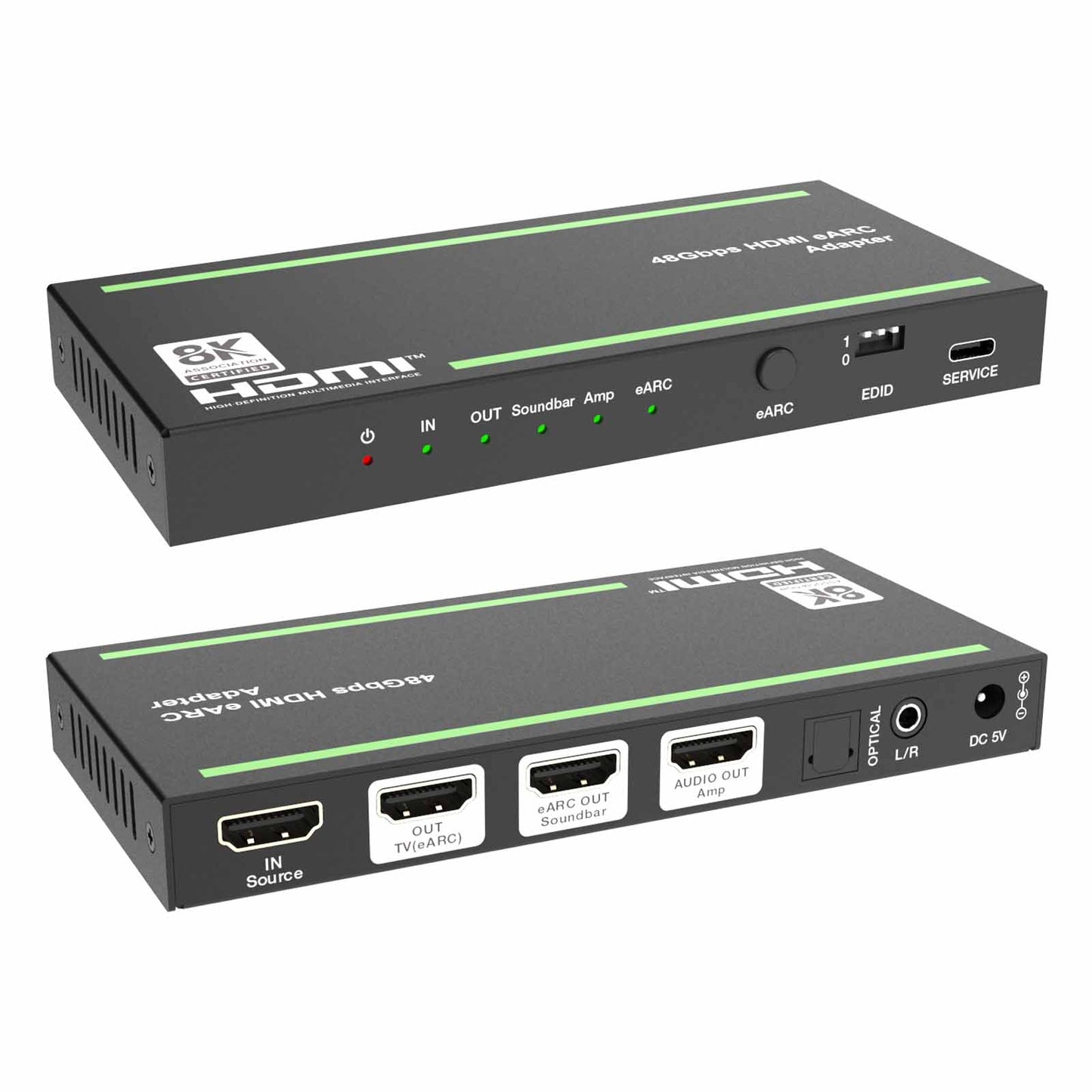 8K HDMI ARC/eARC Audio Adapter Converter Extractor SPDIF L/R Out-BUNGPUNG