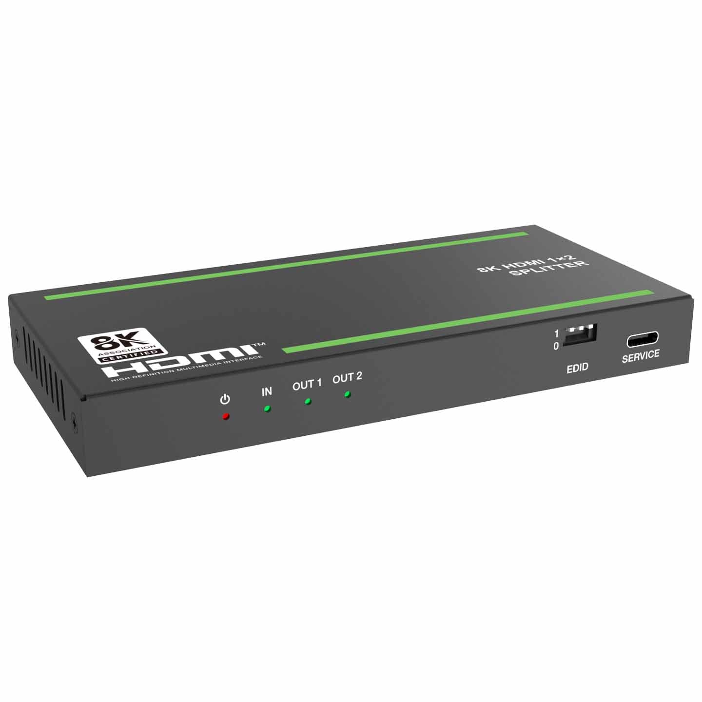 8K@60Hz HDMI Splitter 1 in 2 out Audio Extractor EDID Management-BUNGPUNG