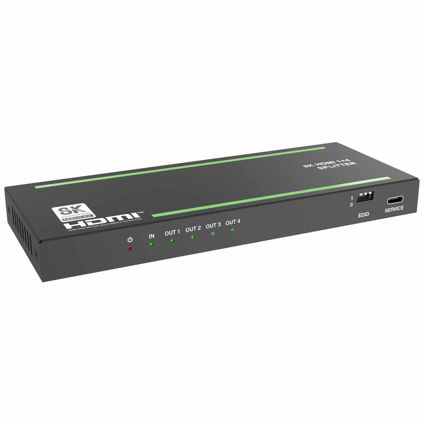 8K@60hz HDMI Splitter 1 in 4 out Audio Extractor EDID Management-BUNGPUNG