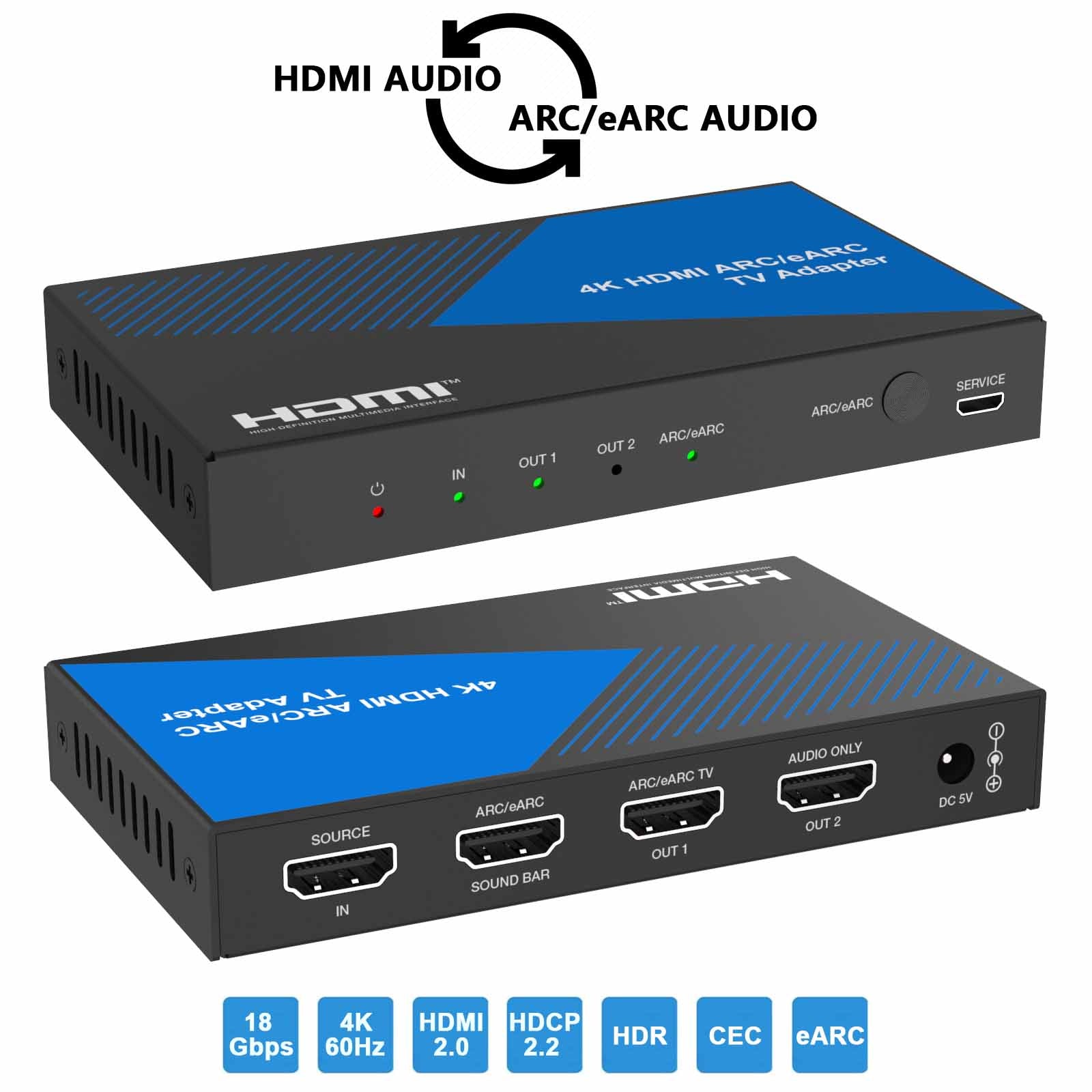 4K HDMI ARC/eARC Audio Adapter Converter-BUNGPUNG1