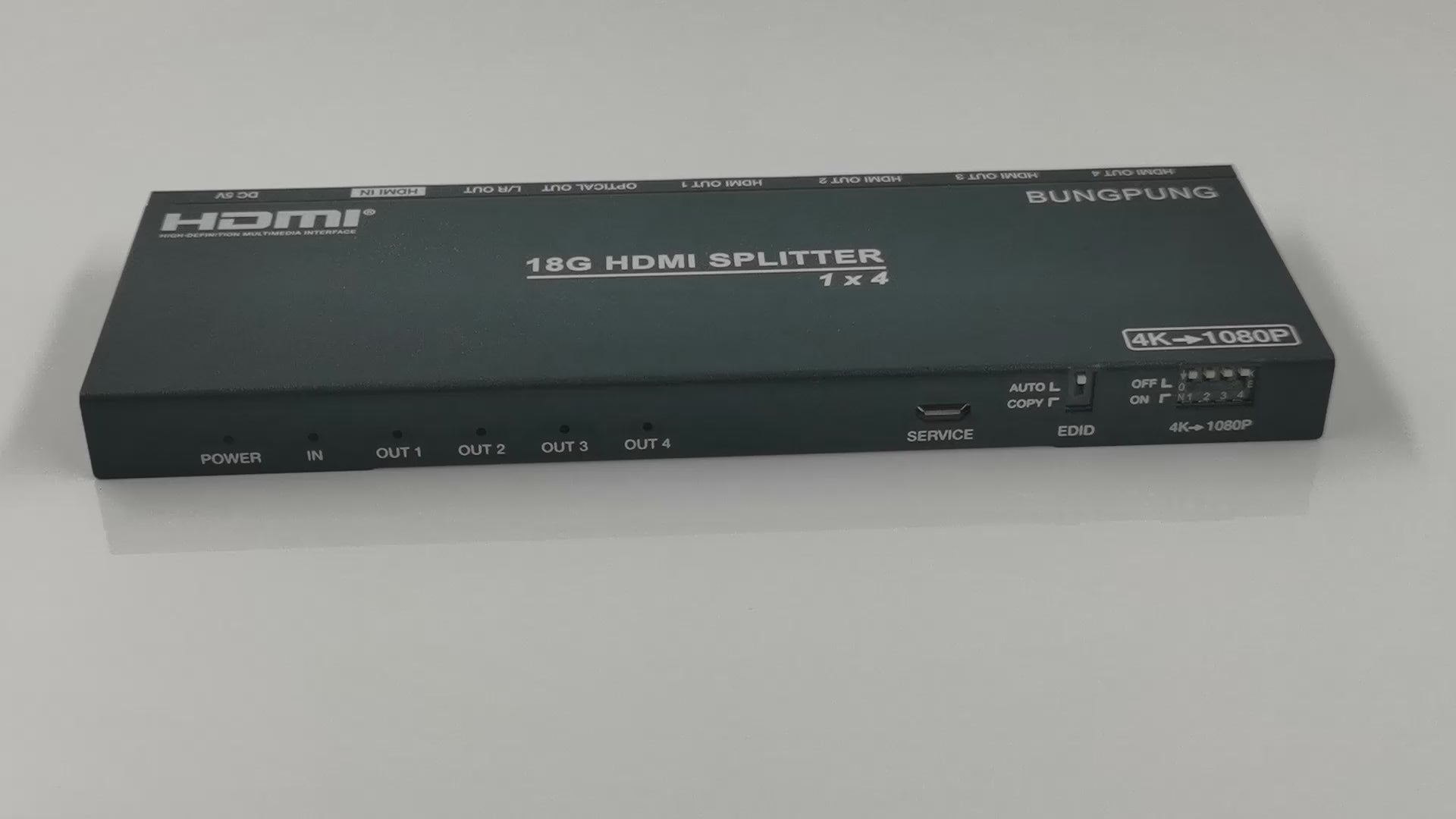 HDMI Splitter 1 in 4 out 4K 60Hz Audio Extractor introduction