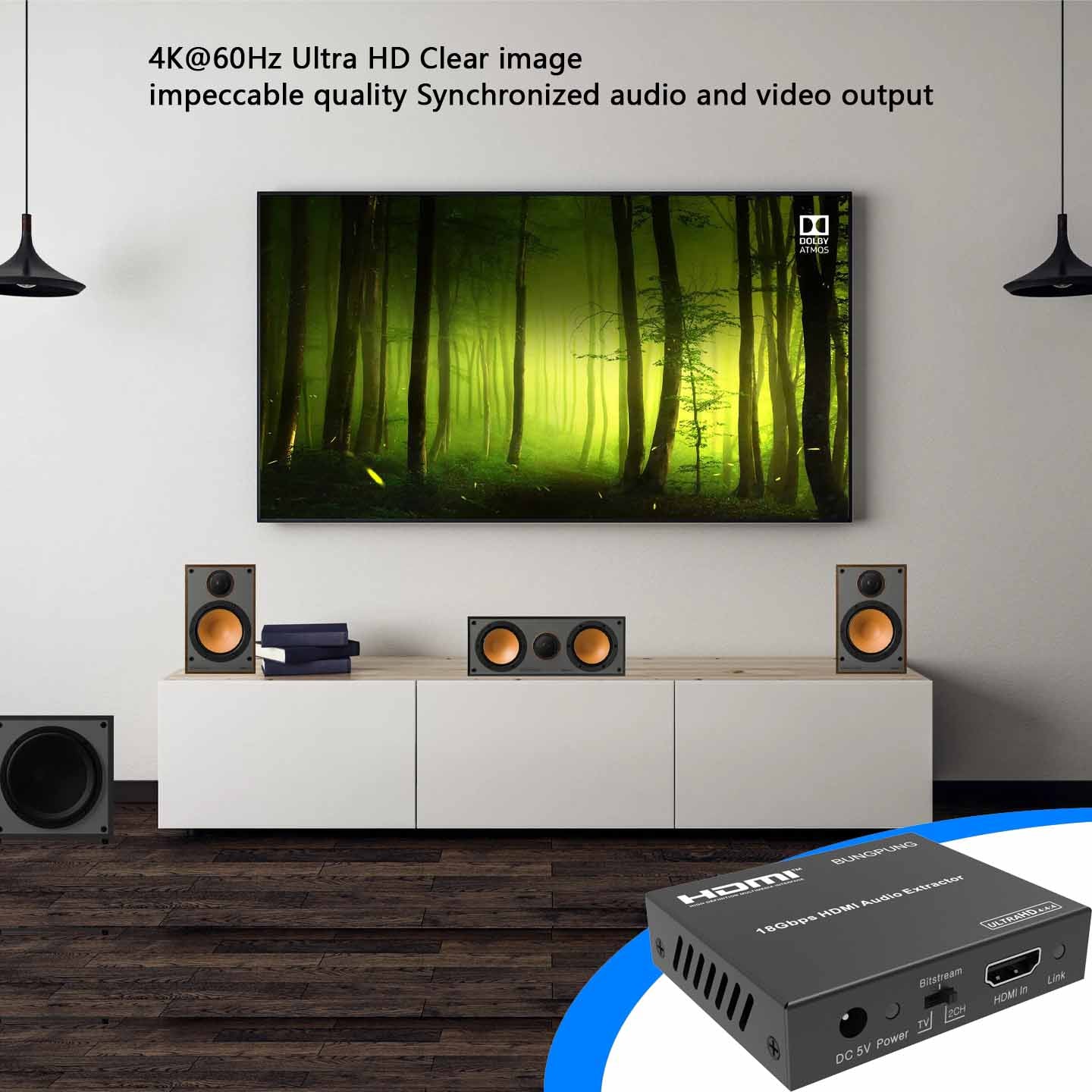 HDMI Audio Extractor 4K 60Hz feature