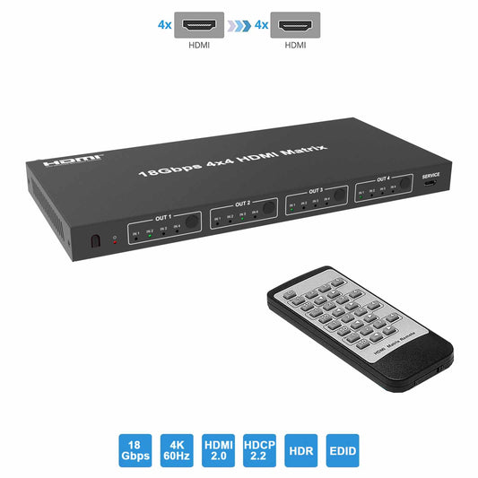 HDMI Matrix Switch 4x4 4K 60Hz main