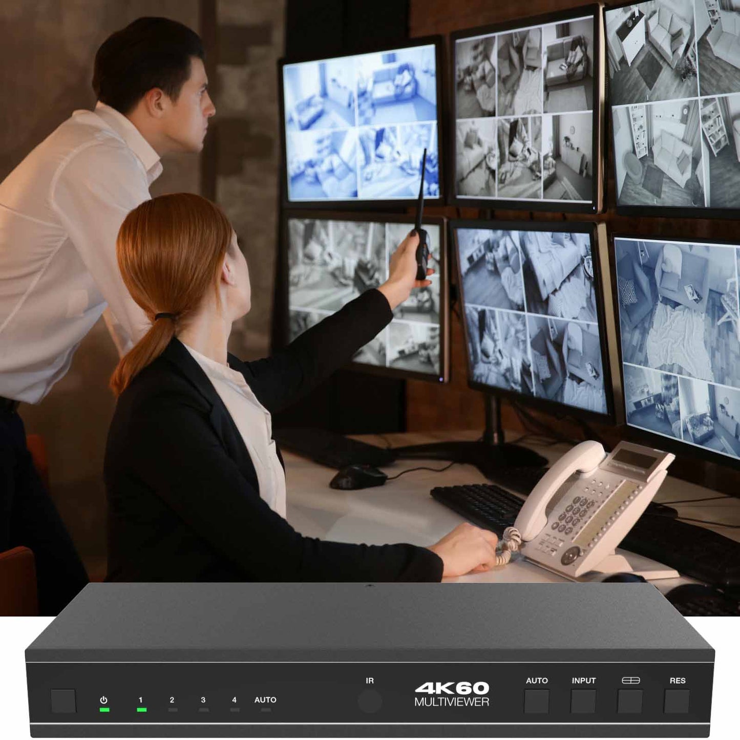 4K HDMI Multiviewer 4x1 Audio Extractor 8 Display Modes application 1