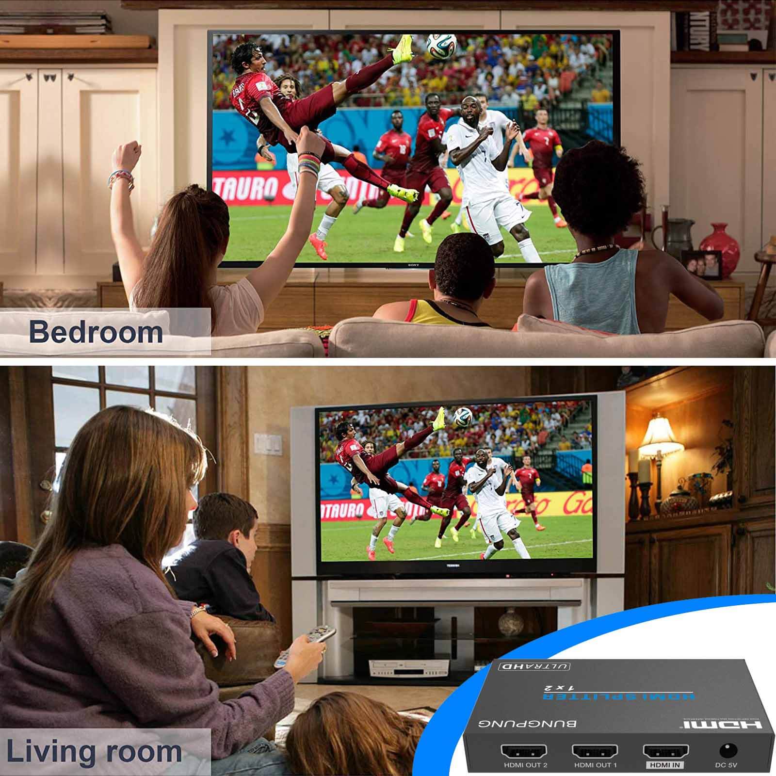 HDMI Splitter 1 in 2 out 4K 60Hz application
