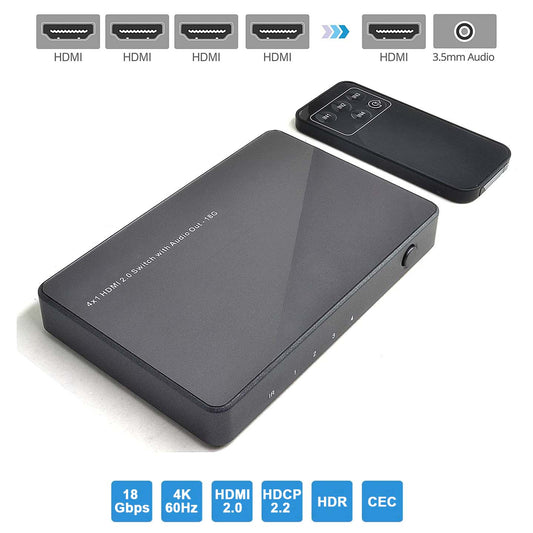 HDMI Switch 4 in 1 out 4K 60Hz main