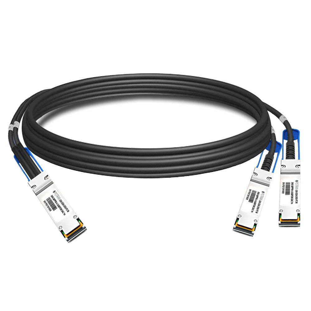 0.5m (2ft) 200G QSFP56 to 2X 100G QSFP56 InfiniBand HDR Passive Direct Attach Copper Breakout Cable Compatible with NVIDIA/Mellanox MCP7H50-H00AR30