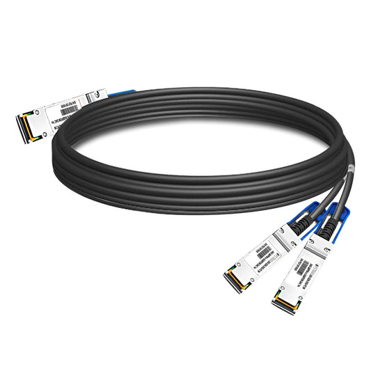 0.5m (2ft) 200G QSFP56 to 2X 100G QSFP56 InfiniBand HDR Passive Direct Attach Copper Breakout Cable Compatible with NVIDIA/Mellanox MCP7H50-H00AR30