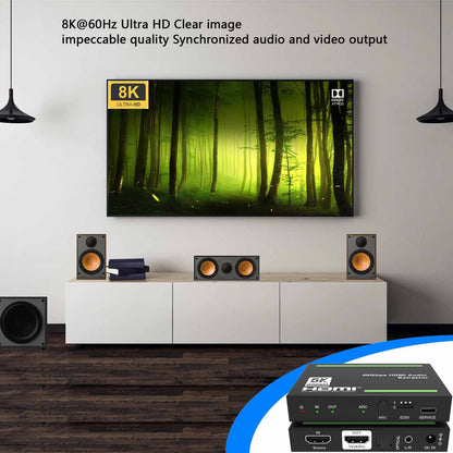 8K HDMI Audio Extractor Digital Analog Audio Output ARC-BUNGPUNG