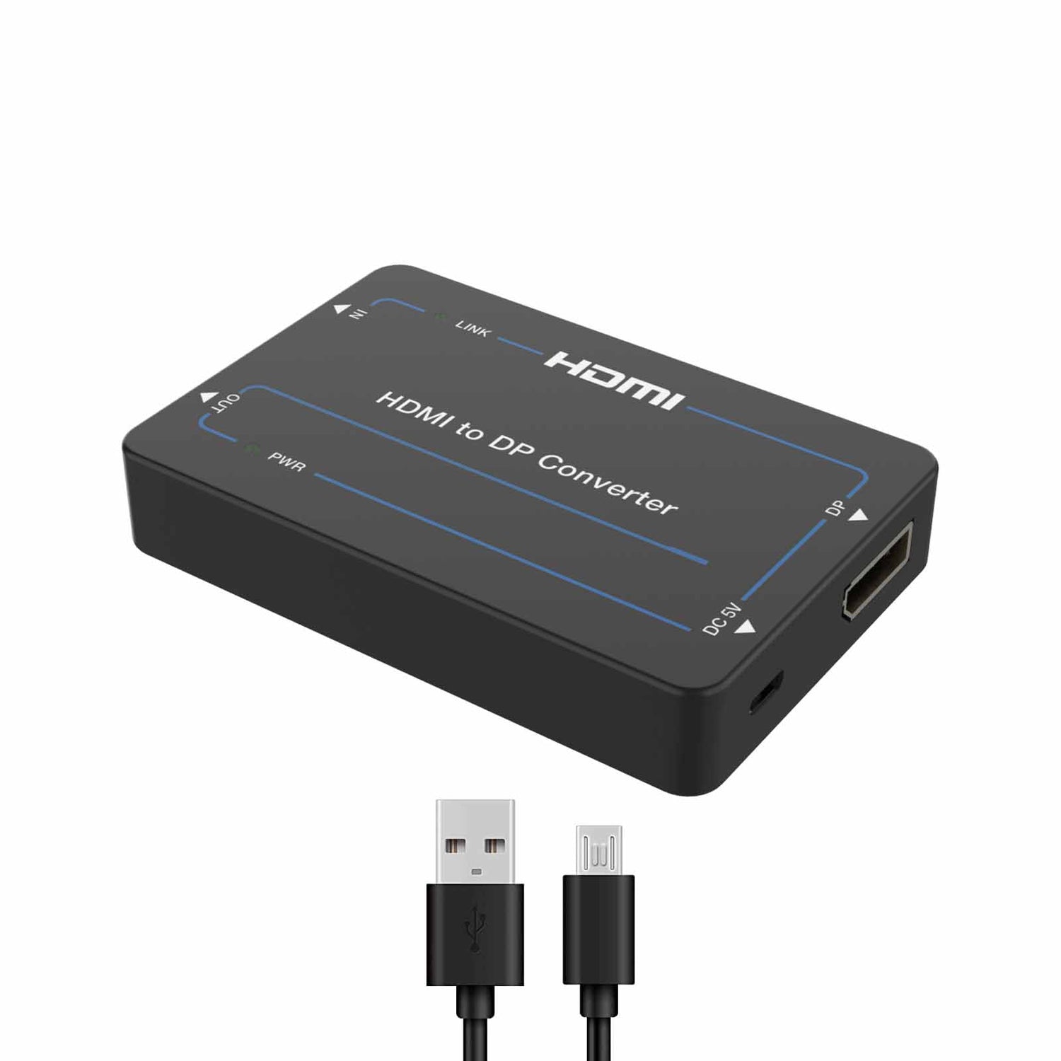 4K HDMI to DP Adapter Converter main
