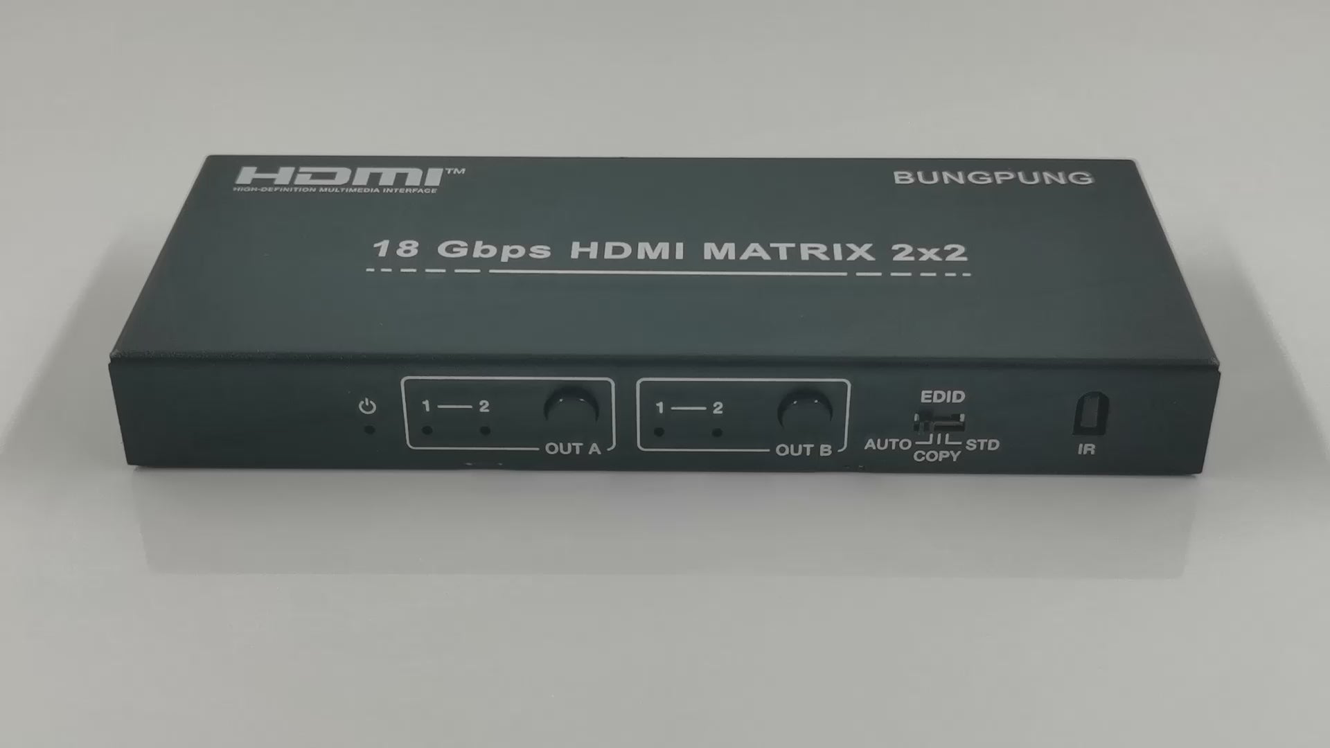 4K HDMI Matrix Switcher 2x2 Audio Extractor EDID Management-BUNGPUNG