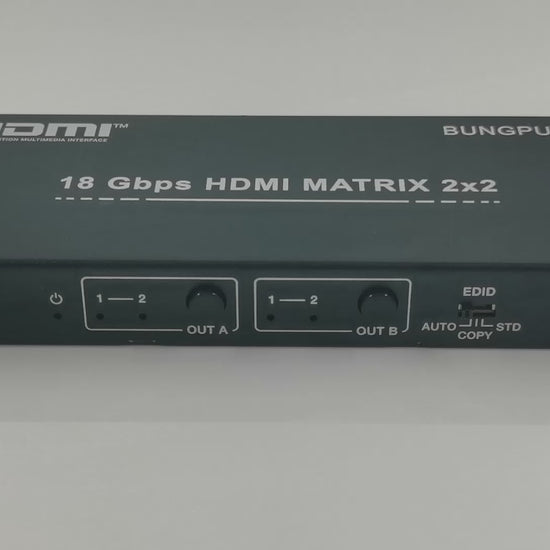 HDMI Matrix Switch 2x2 4K 60Hz Audio Extractor introduction